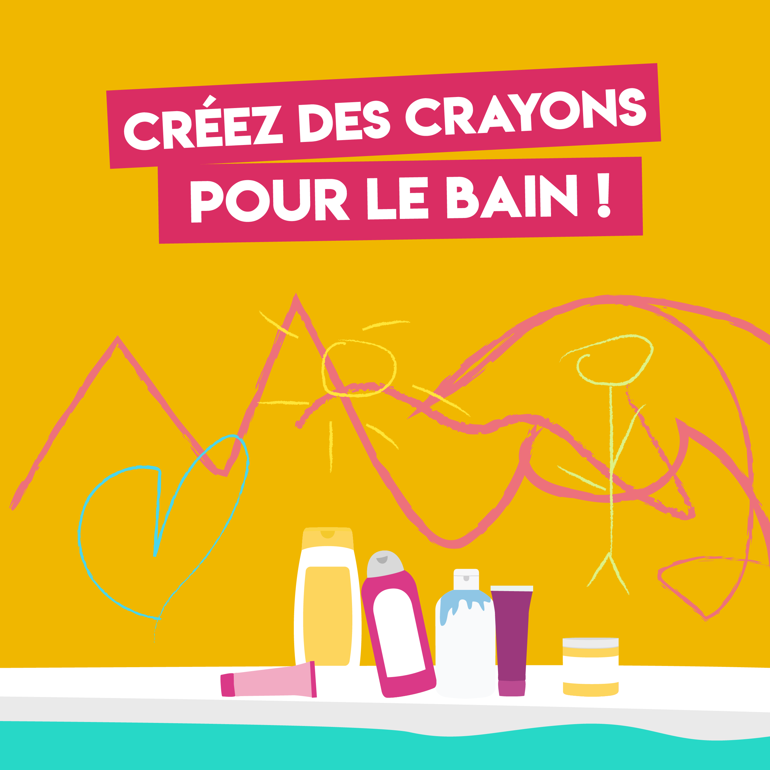 Crayons pour le bain - Les activités de maman